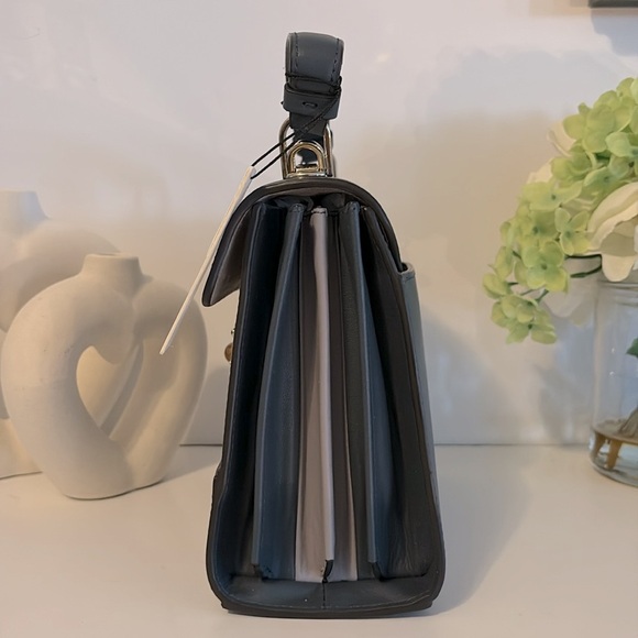 Furla Navy and Light Gray Satchel - Picture 2 of 11